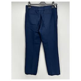 Céline-CELINE Pantalon T.fr 40 polyestyer-Bleu Marine
