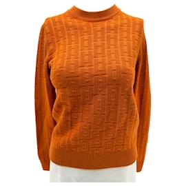 Hermès-HERMES  Knitwear T.fr 38 Wool-Orange