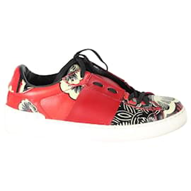 Valentino-Red Printed Sneakers-Red