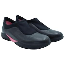 Prada-Black Neoprene Slip-On Shoes-Black