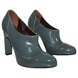 Stella Mc Cartney-Grey Vegan Patent Leather Heels-Grey