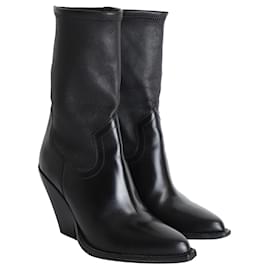 Isabel Marant-Spitze Stiefel „Lirnee“ von Isabel Marant aus schwarzem Leder-Schwarz
