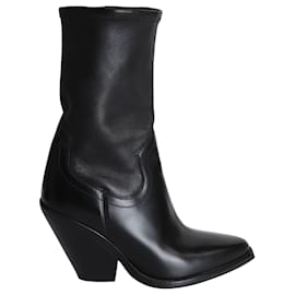 Isabel Marant-Isabel Marant Lirnee Pointed Boots in Black Leather-Black
