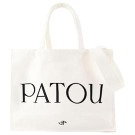 Autre Marque-Large Shopper Bag - PATOU - Cotton - White-White
