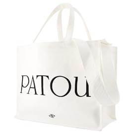 Autre Marque-Große Einkaufstasche - PATOU - Baumwolle - Weiß-Weiß