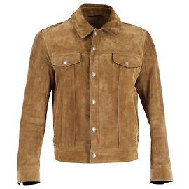 Tom Ford Trucker Jacket in Brown Suede Brown