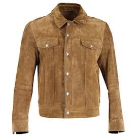 Tom Ford-Tom Ford Trucker Jacket in Brown Suede-Brown
