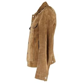 Tom Ford-Tom Ford Trucker Jacket in Brown Suede-Brown