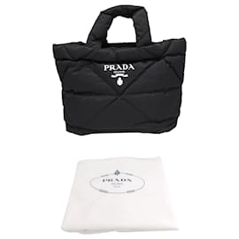 Prada-Prada Quilted Padded Tote Bag in Black Nylon-Black