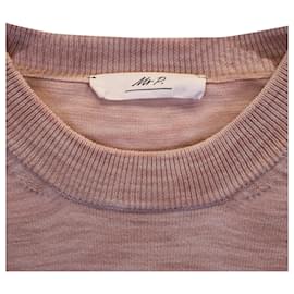 Autre Marque-Mr. P Space-Dyed T-shirt in Pink Cotton-Brown,Pink