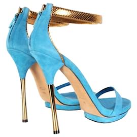 Gucci-Blaue Kelis-Sandalen-Blau