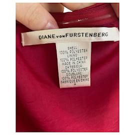 Diane Von Furstenberg-Trägerloses Minikleid mit Rüschen von Diane Von Furstenberg aus burgunderfarbenem Polyester-Bordeaux