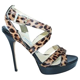 Jimmy Choo-Patent Leather Ponyhair Heels-Other