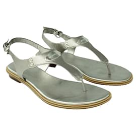 Michael Kors-Metallic Thong Sandals-Metallic