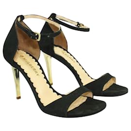 Mulberry-Elegant Black Brocade Heels-Black
