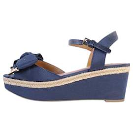 Tory Burch-Tory Wedges In Navy-Blue,Navy blue