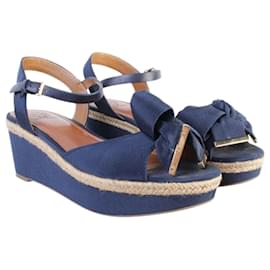 Tory Burch-Tory Wedges In Navy-Blue,Navy blue
