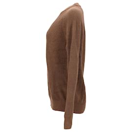 Tommy Hilfiger-Suéter masculino de malha canelada de algodão orgânico-Amarelo,Camelo