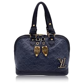 Louis Vuitton-Blue Monogram Leather Neo Alma lined Jeu Bag-Blue