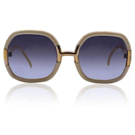Autre Marque-Vintage beige übergroße G 20 Sonnenbrillen 55/15 120MM-Weiß