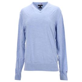 Tommy Hilfiger Wollpullover mit V-Ausschnitt für Herren Blau Hellblau