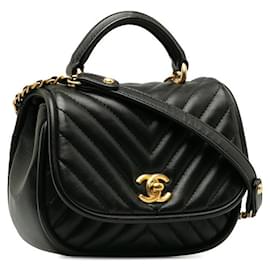 Chanel-CC Chevron Mini Top Handle Bag-Other