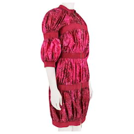 Autre Marque-Moncler Gamme Rouge Exquisite Ruby Blossom Banded Coat Jacket

-Rot