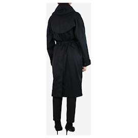 Isabel Marant Etoile-Schwarzer Trenchcoat aus Nylon mit Kapuze – Größe UK 8-Schwarz