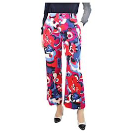 Autre Marque-Multicoloured floral trousers - size L-Multiple colors