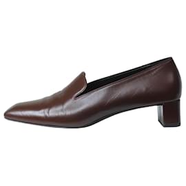 The row-Sapatos marrons de salto quadrado com bico quadrado - tamanho UE 40 (Reino Unido 7)-Marrom