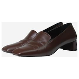 The row-Sapatos marrons de salto quadrado com bico quadrado - tamanho UE 40 (Reino Unido 7)-Marrom