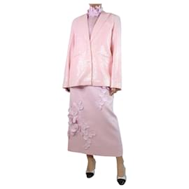 Autre Marque-Pink sequin-embellished blazer - size UK 10-Pink