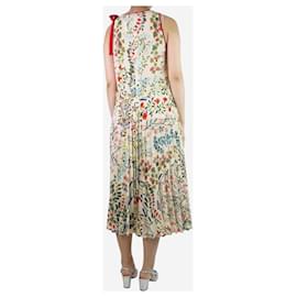 Red Valentino-Multi floral printed pleated midi dress - size UK 12-Multiple colors