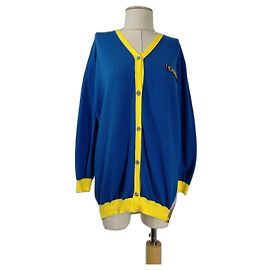 Autre Marque Cardigan 5 Progress Bleu Jaune Multicolore Coton Bleu Multicolore Jaune