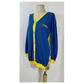Autre Marque-Pullover-Blau,Mehrfarben,Gelb