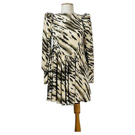 Autre Marque Robe mini jacquard légère Rotate Beige Multicolore Beige