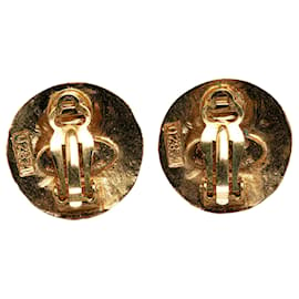 Chanel-Pendientes de clip Chanel Gold CC-Dorado