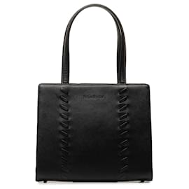 Yves Saint Laurent-YSL Black Leather Handbag-Black