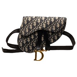 Dior Blue Oblique Canvas Saddle Gürteltasche Blau