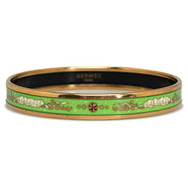 Hermès-Bracciale rigido smaltato verde Hermes-Altro,Verde