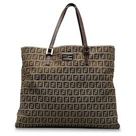 Fendi-Fendi Brown Zucchino Tote-Brown