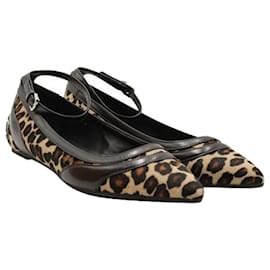 Tod's-Chaussures plates à imprimé léopard avec bride à la cheville-Autre