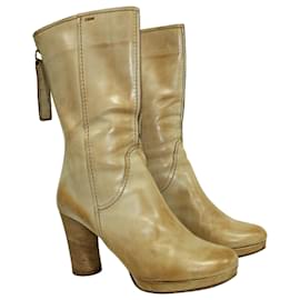 Chloé-Saturnia Calf Boots-Brown