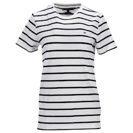 Tommy Hilfiger-Camiseta masculina slim fit de manga curta-Branco