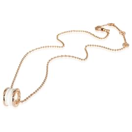 Bulgari-Bvlgari B.Zero1 Collana in ceramica bianca 18k Rose Gold-Metallico