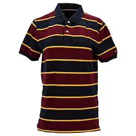 Tommy Hilfiger-Poloshirt aus reiner Baumwolle mit mehrfarbigen Streifen für Herren-Mehrfarben