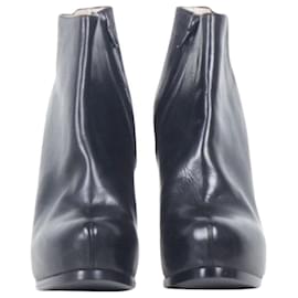 3.1 Phillip Lim-Black Ankle Boots With Fur Heel-Black