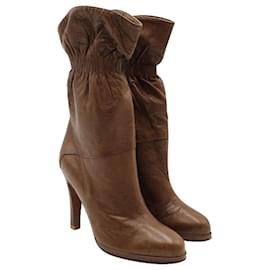 Marni-Brown leather boots-Brown