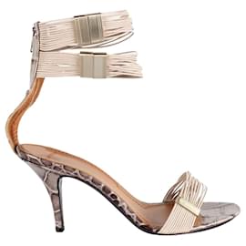 Givenchy-Crocodile Embossed Straps Sandals-Other