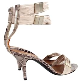 Givenchy-Crocodile Embossed Straps Sandals-Other